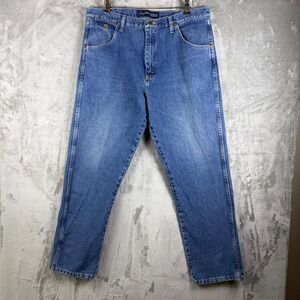 Wrangler Mens Jeans George Strait Cowboy Cut Collection Blue Denim 38x32 Western